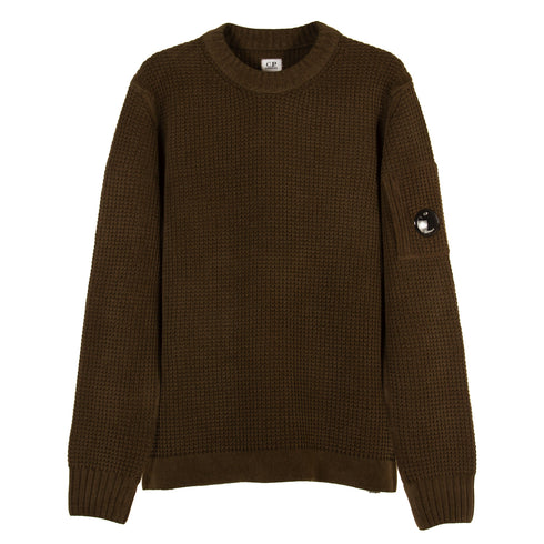 C.P. Company Chenille Cotton Jumper Ivy Green 683 13CMKN016A-005558G Degli Uberti